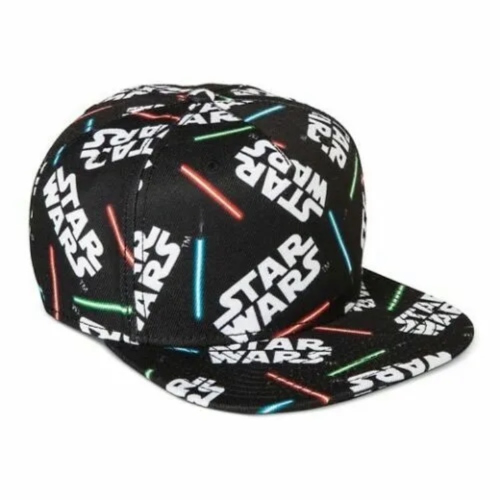Vintage Star Wars Spell Out Light Sabre Baseball SnapBack Cap NEW!
